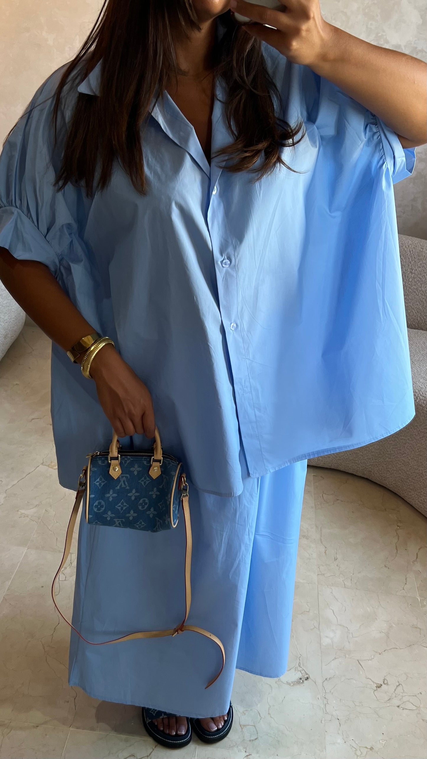 Ensemble jupe bleu