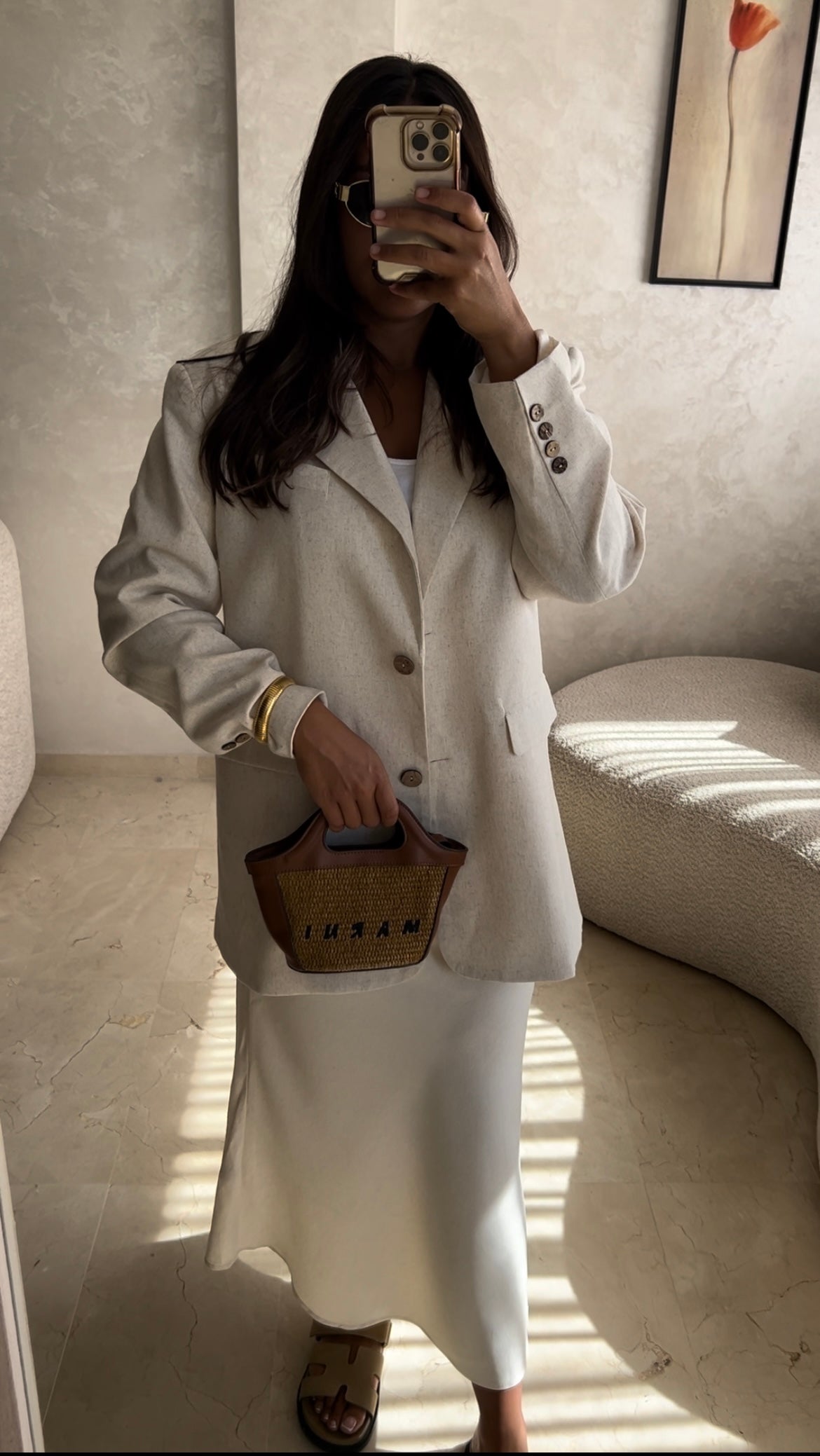 Blazer oversize en lin