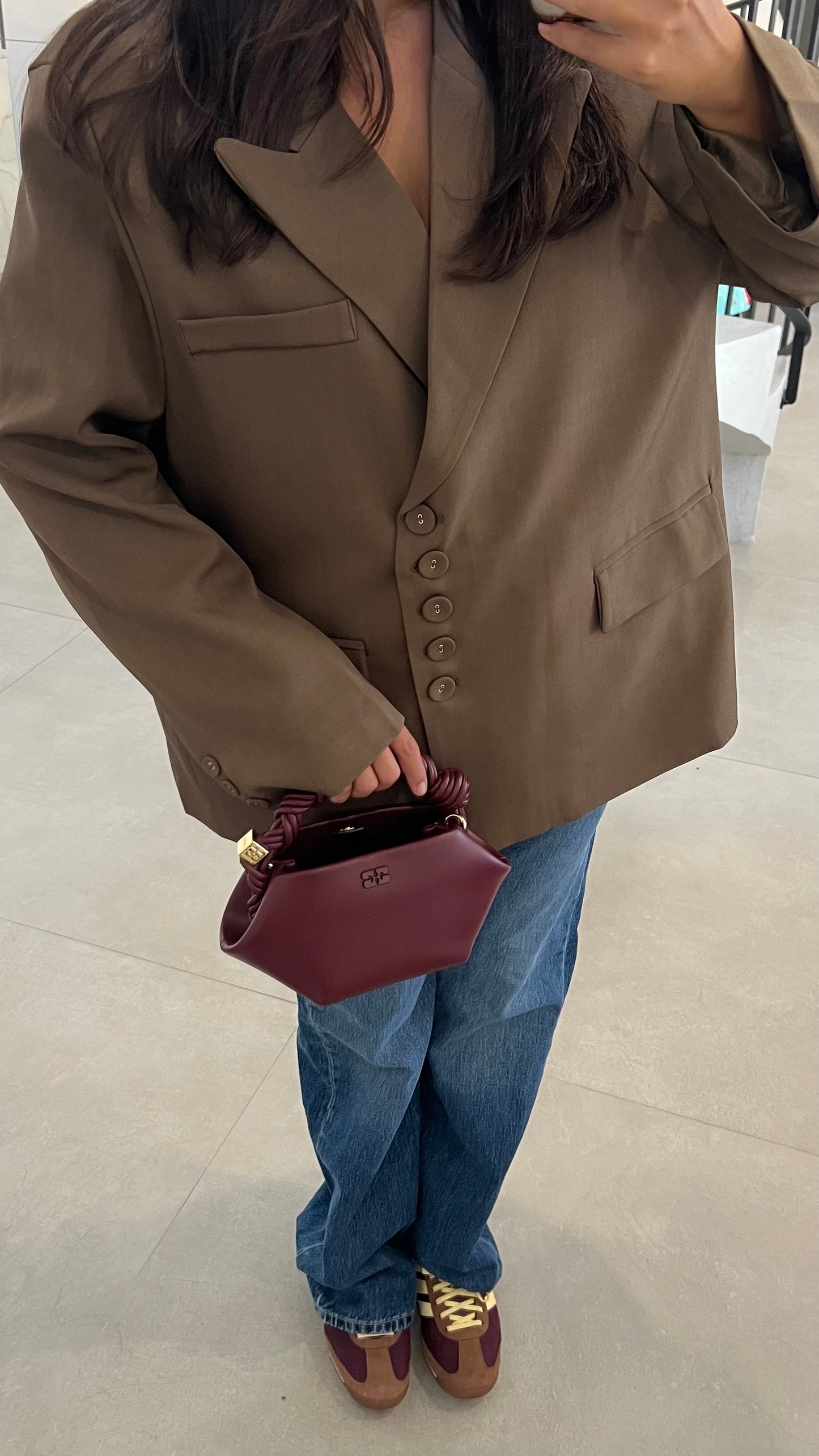 Blazer oversize choco