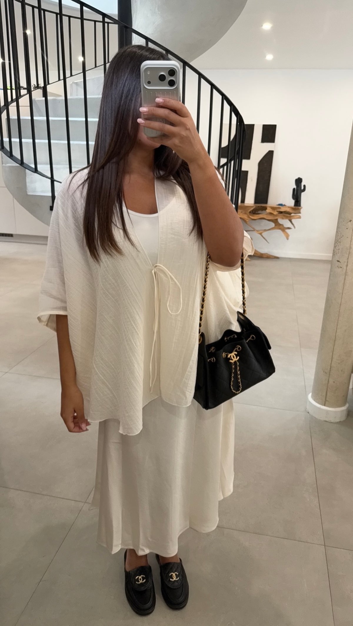 Robe deux pièces écru