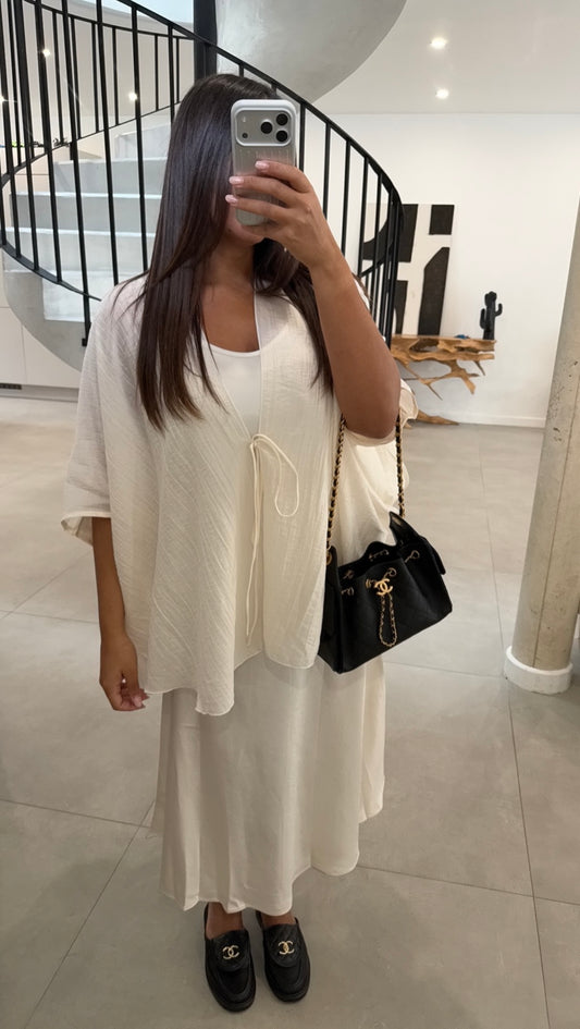 Robe deux pièces écru