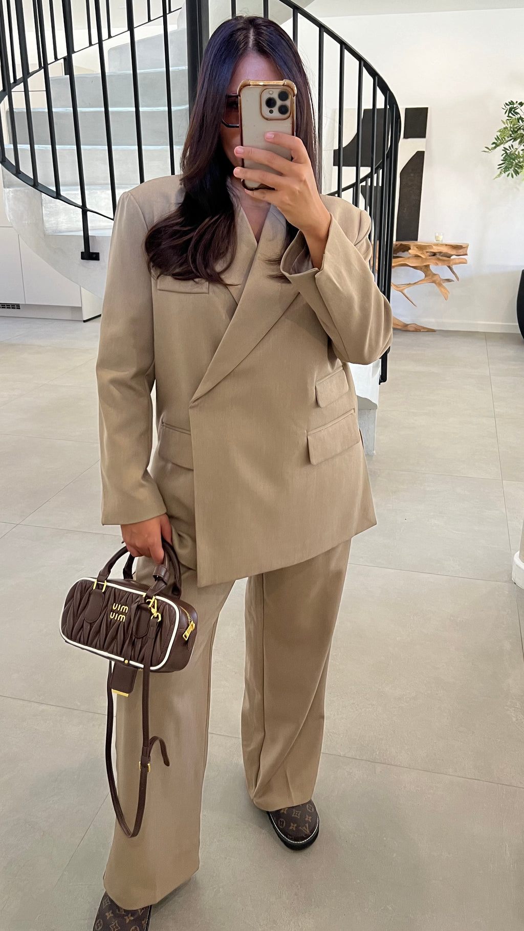 Pantalon classique beige