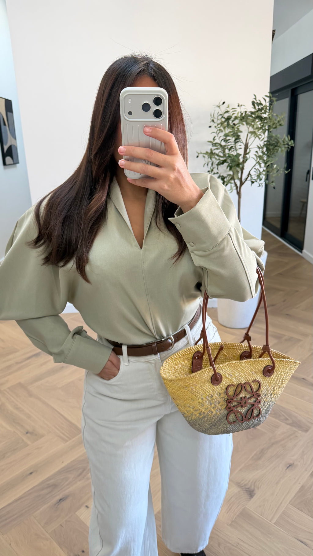 Chemise verte sauge