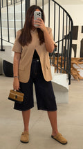 Bermuda long en jean brut