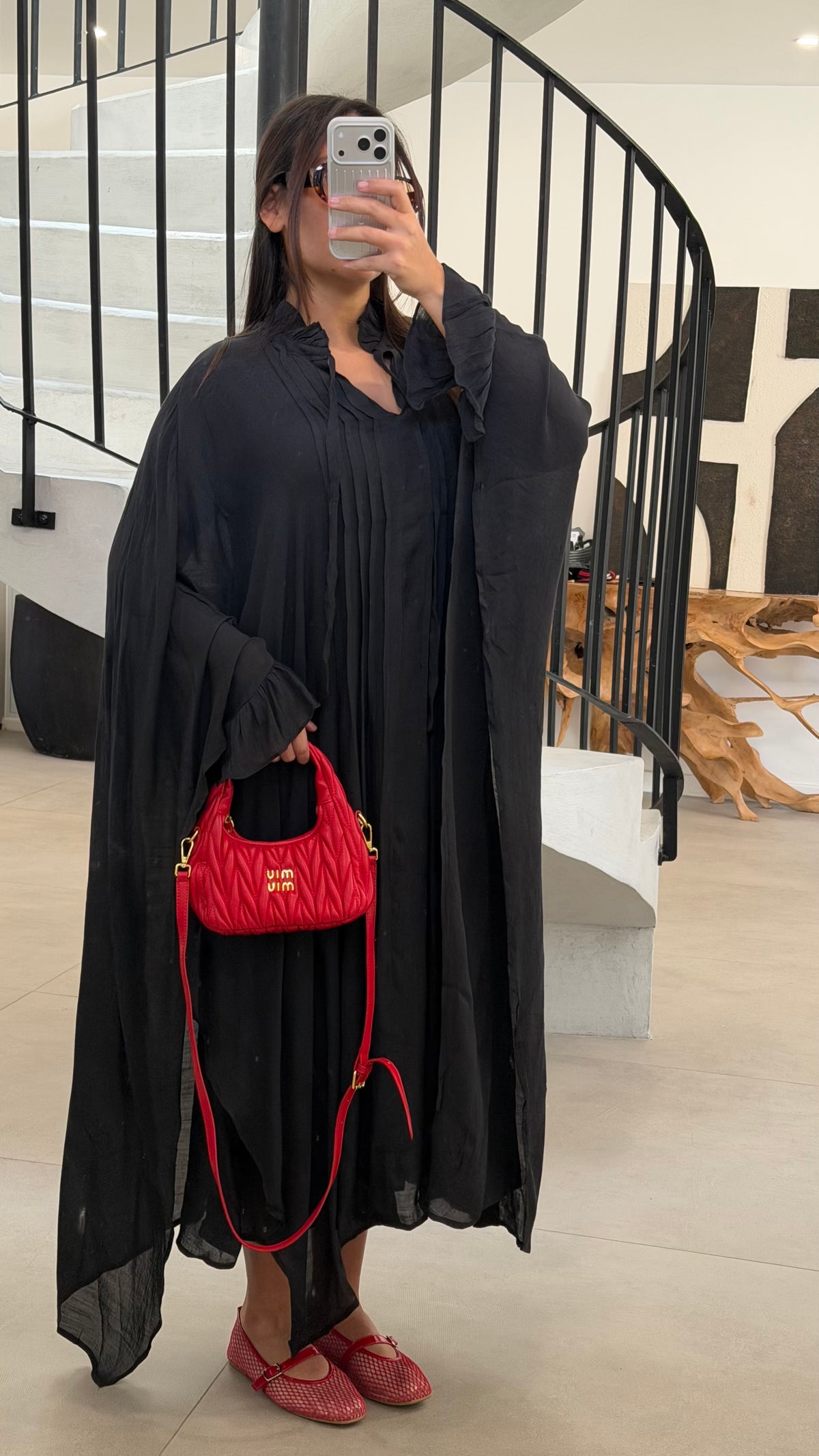 Robe à volants noir