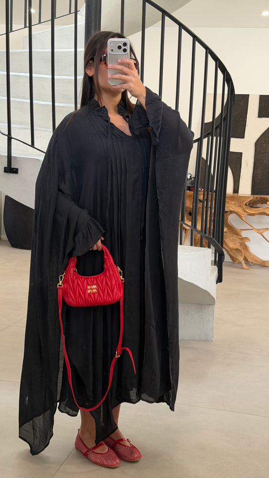 Robe à volants noir