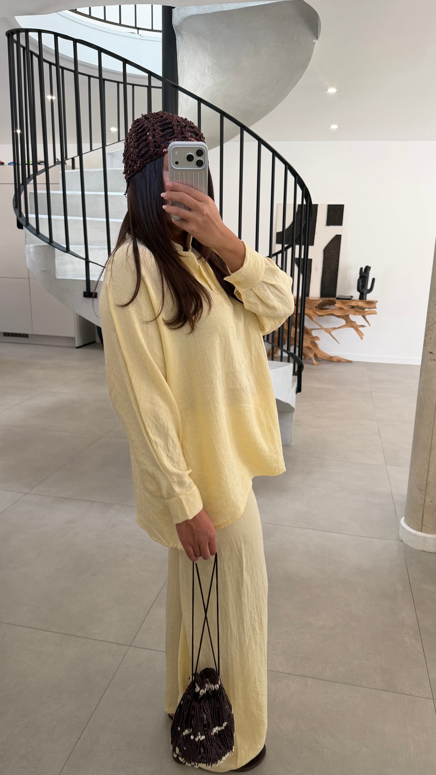 Ensemble jaune en viscose