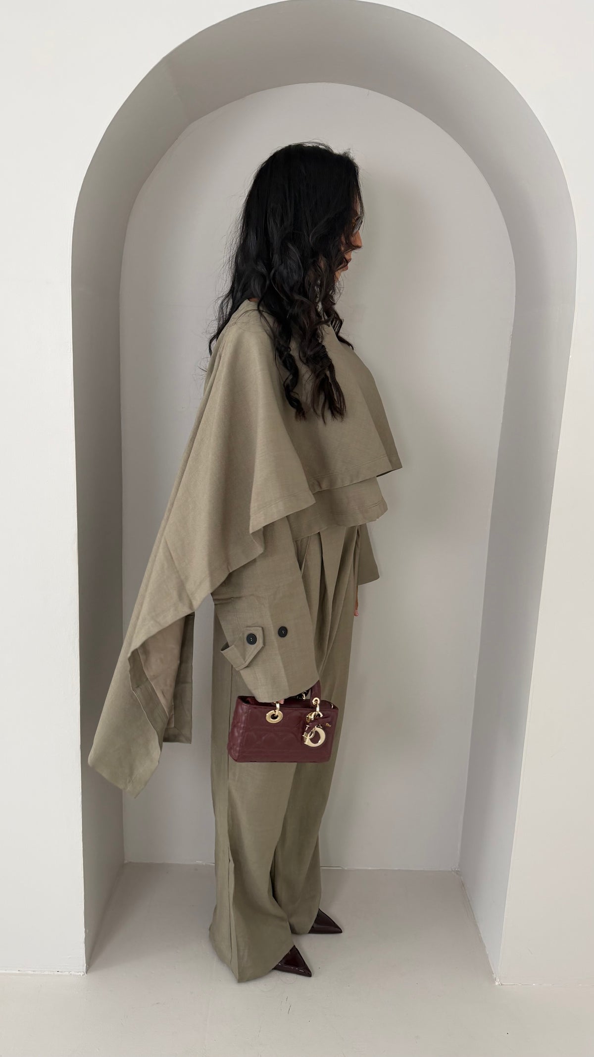 Ensemble cape taupe