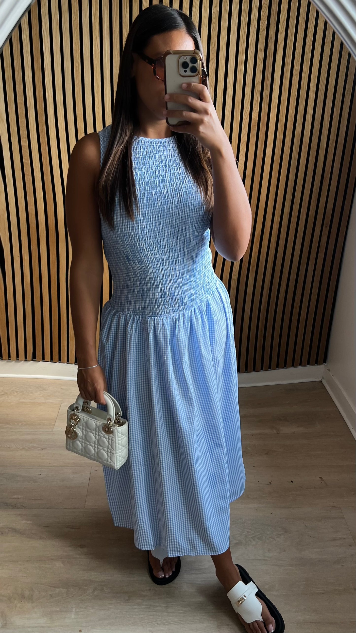 Robe longue Vichy