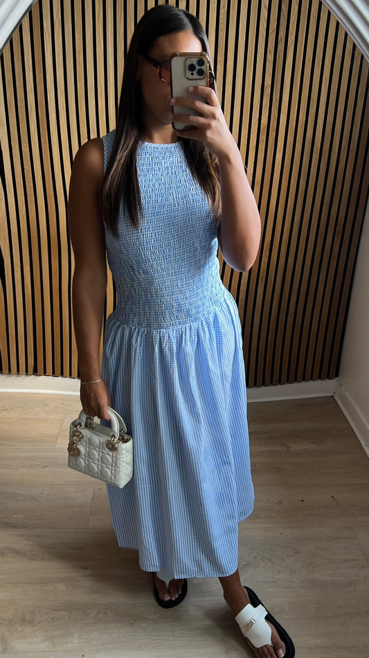 Robe longue Vichy