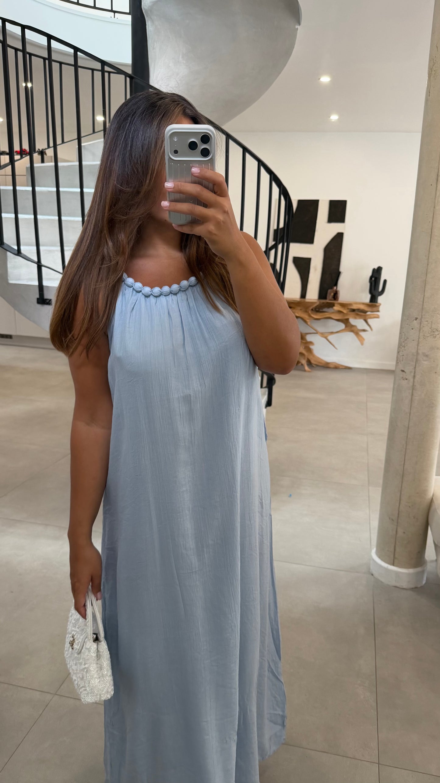 Robe fluide bleu