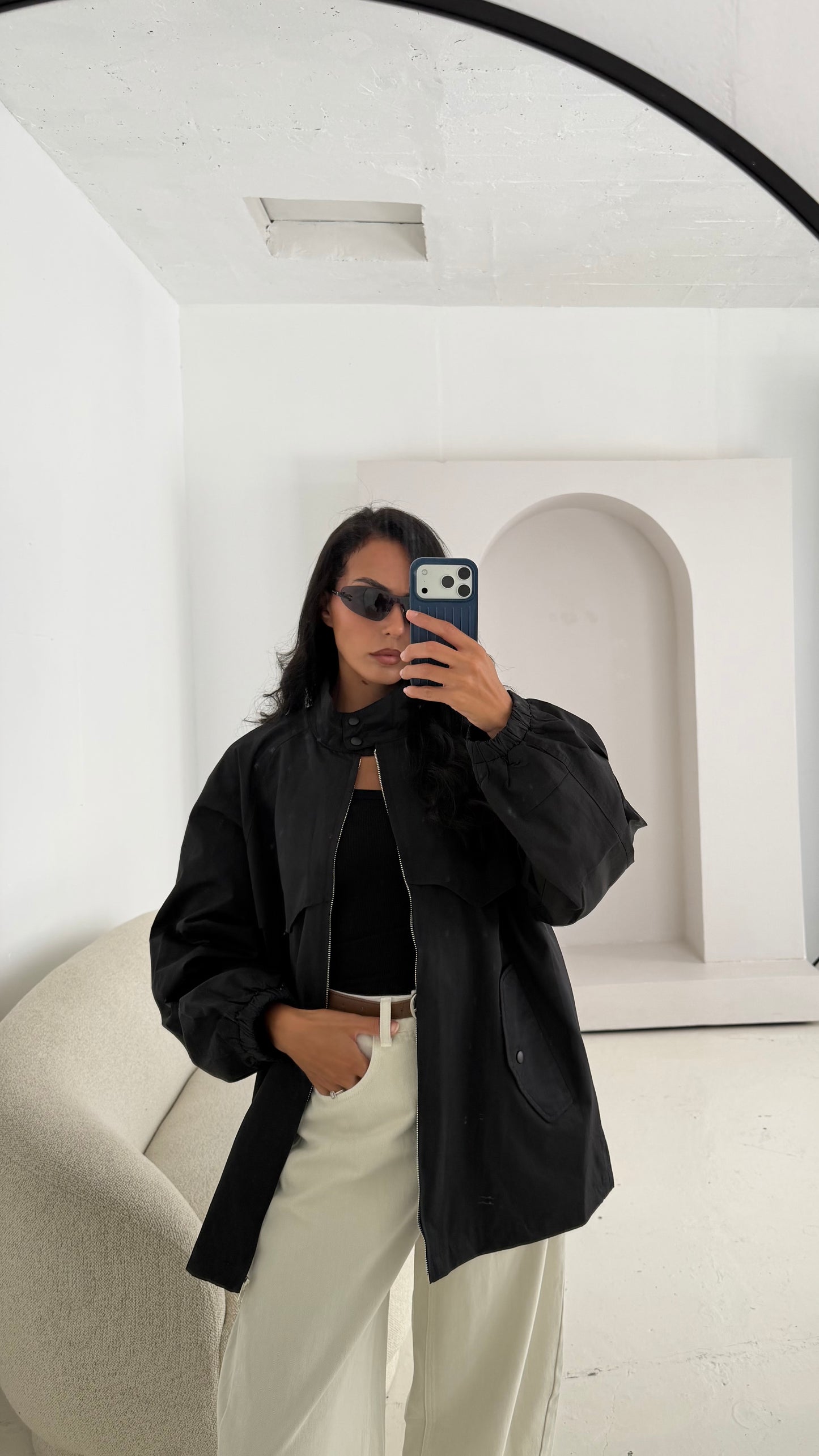 Parka oversize noir