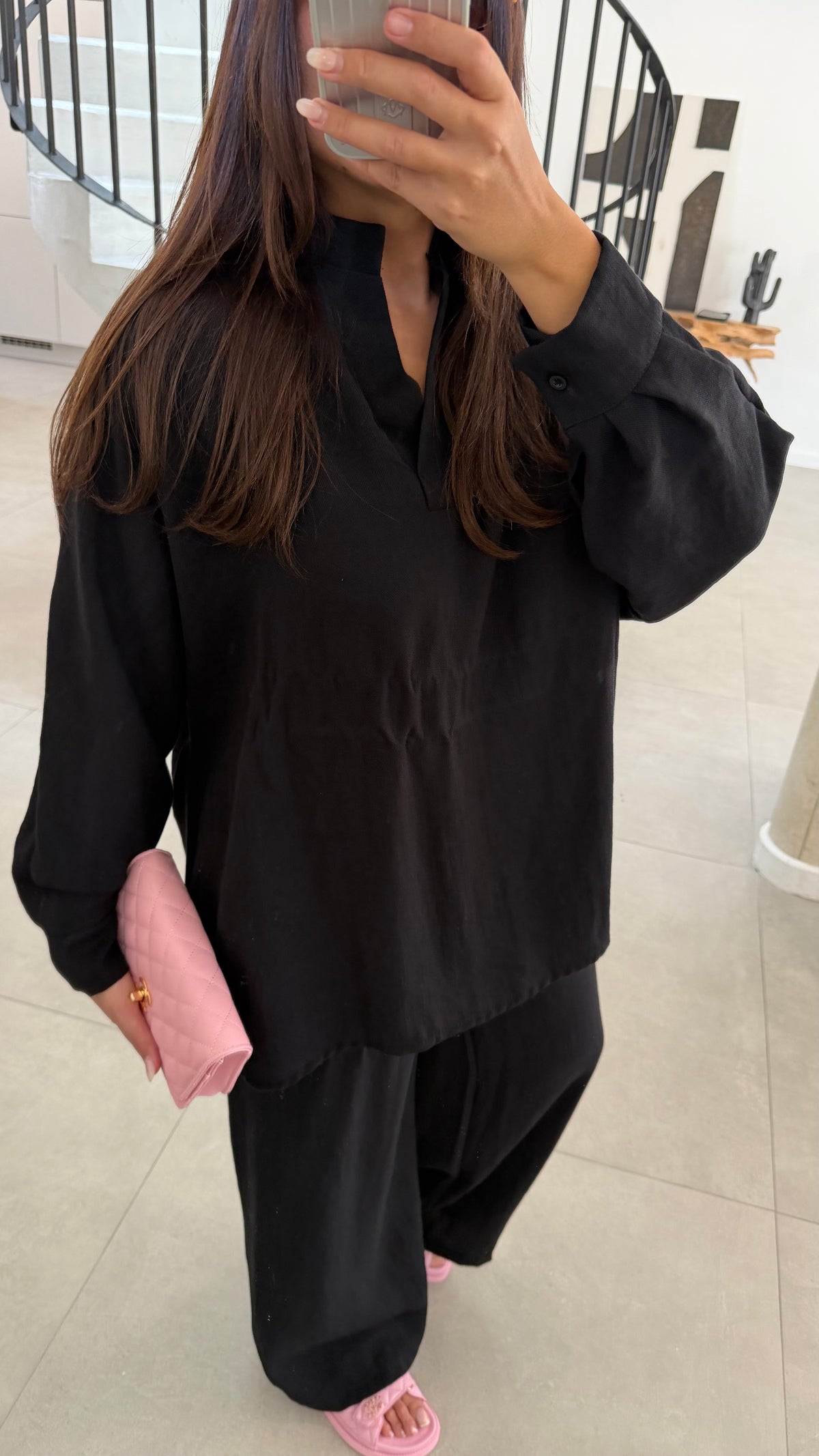 Ensemble noir en viscose
