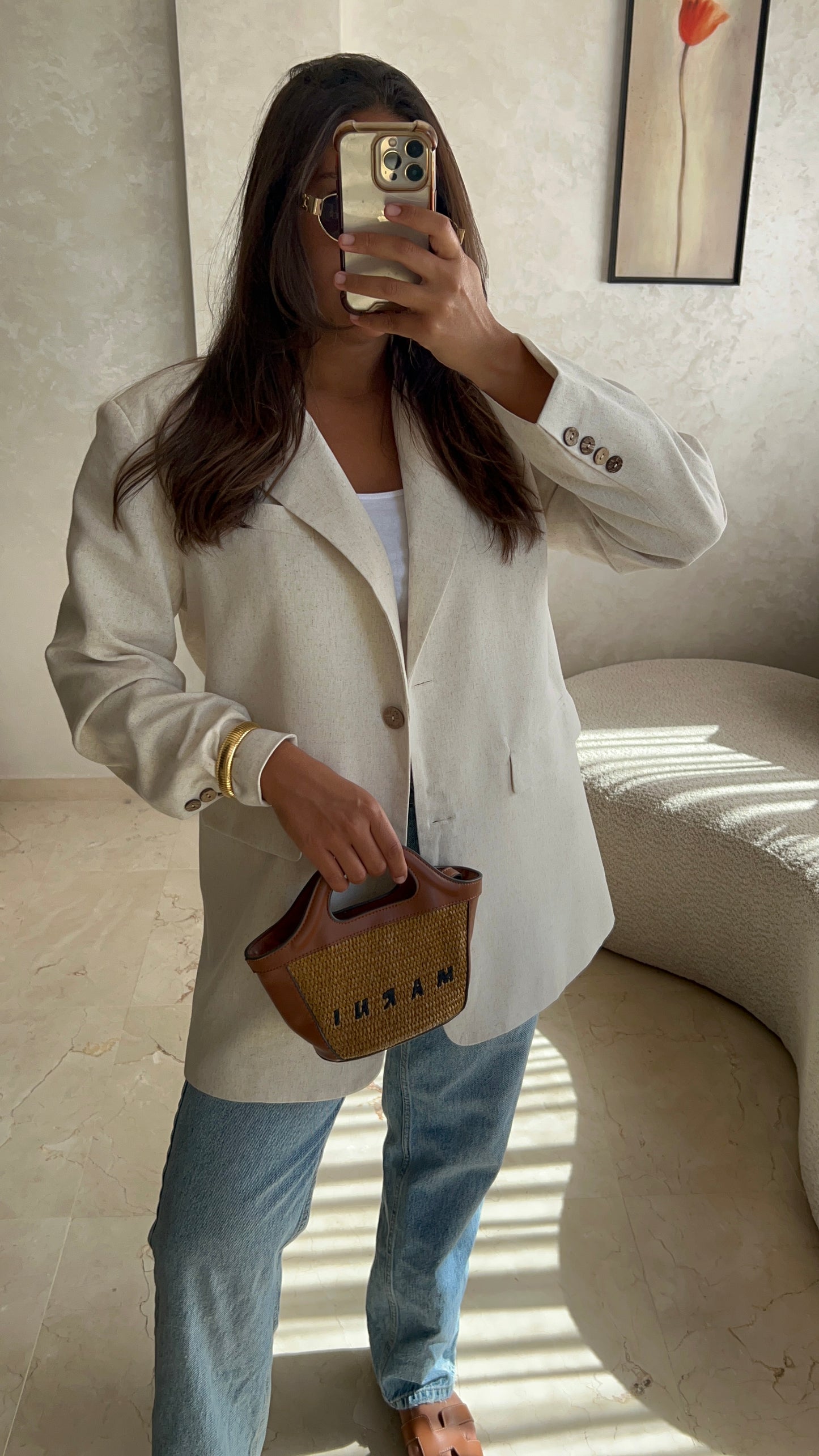 Blazer oversize en lin