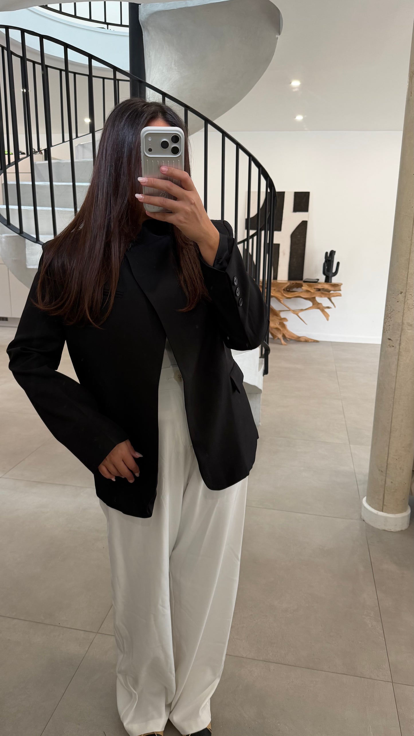 Blazer col montant noir
