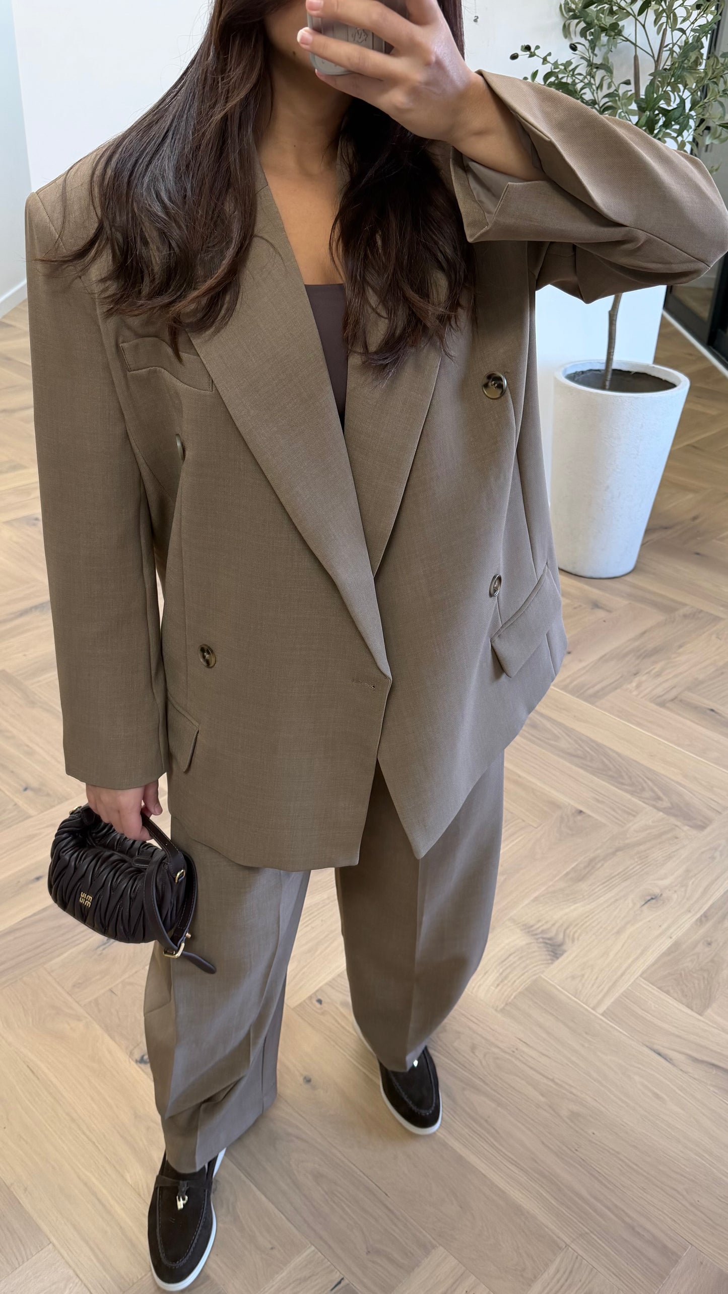 Blazer oversize camel