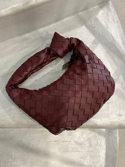 Sac tissé mini bordeaux