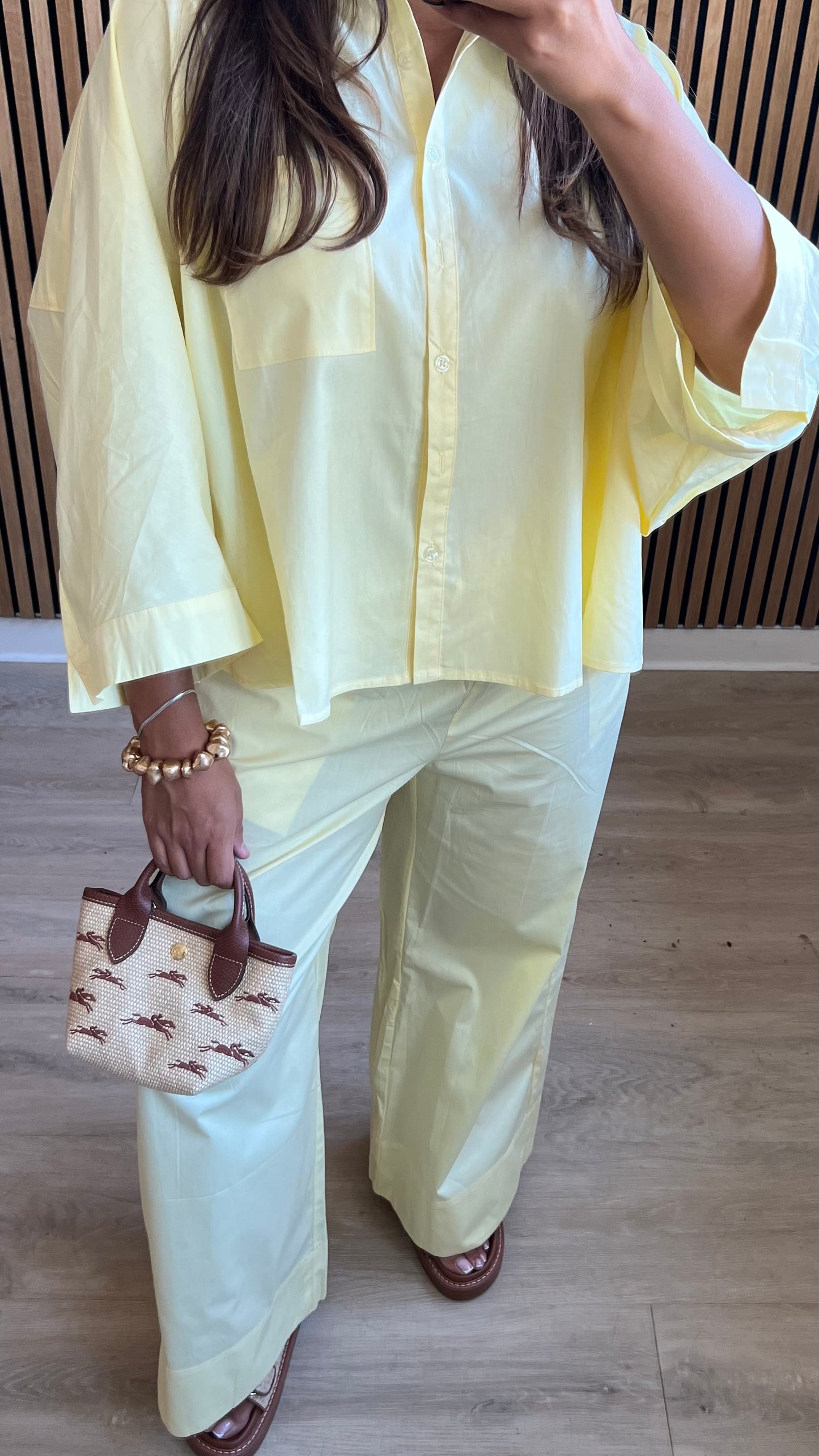 Ensemble chemise jaune
