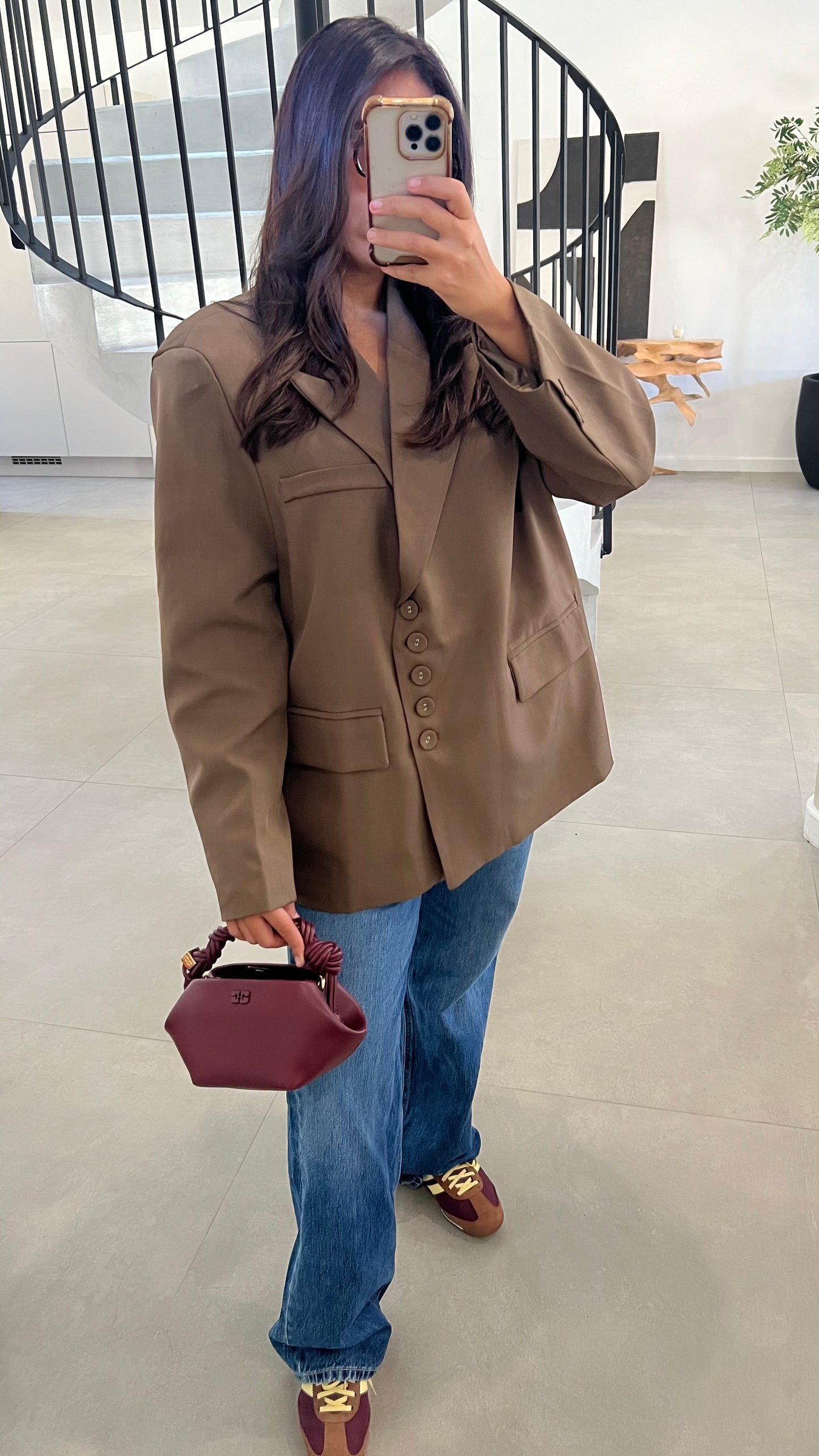 Blazer oversize choco