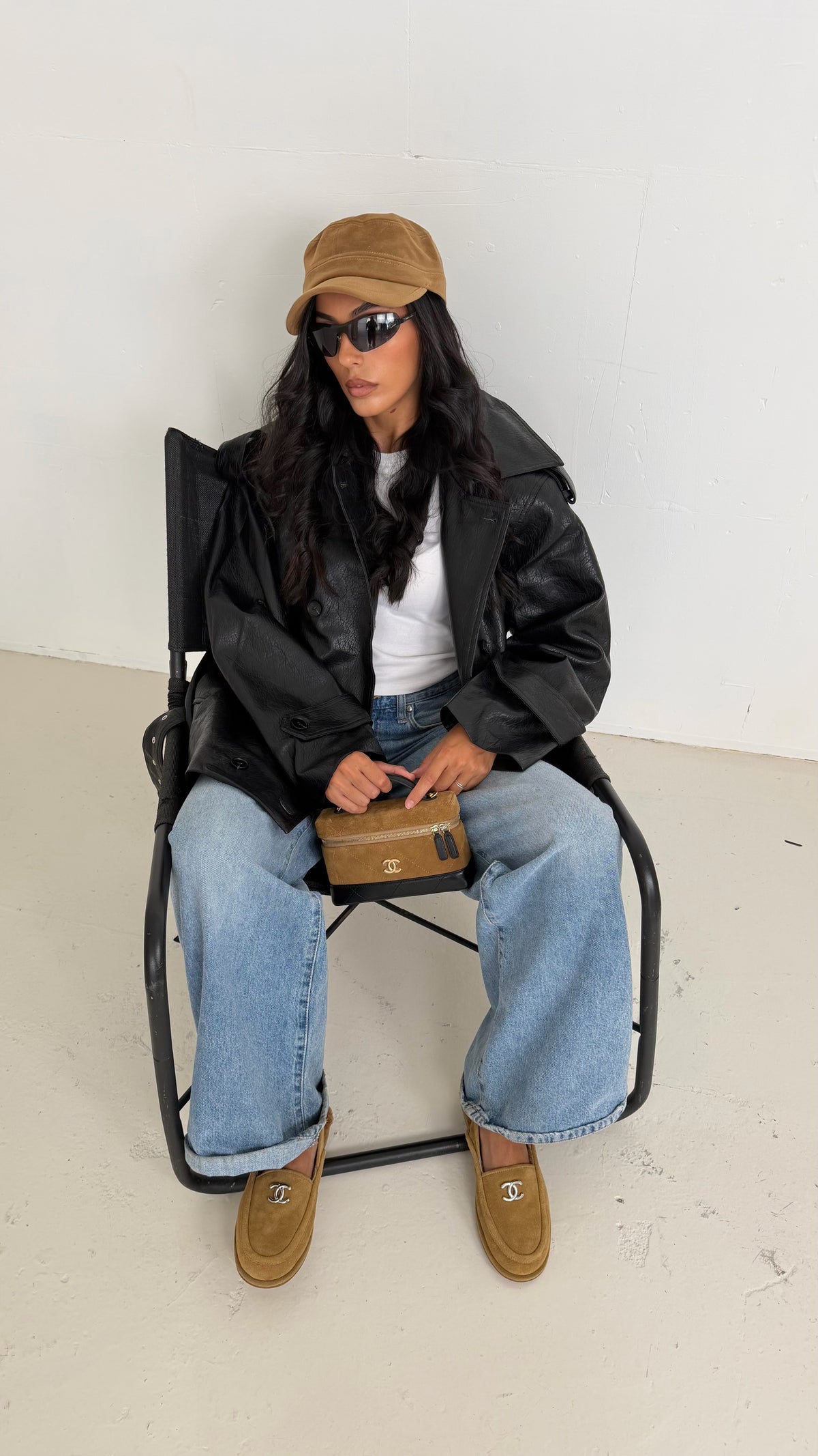 Veste simili noir