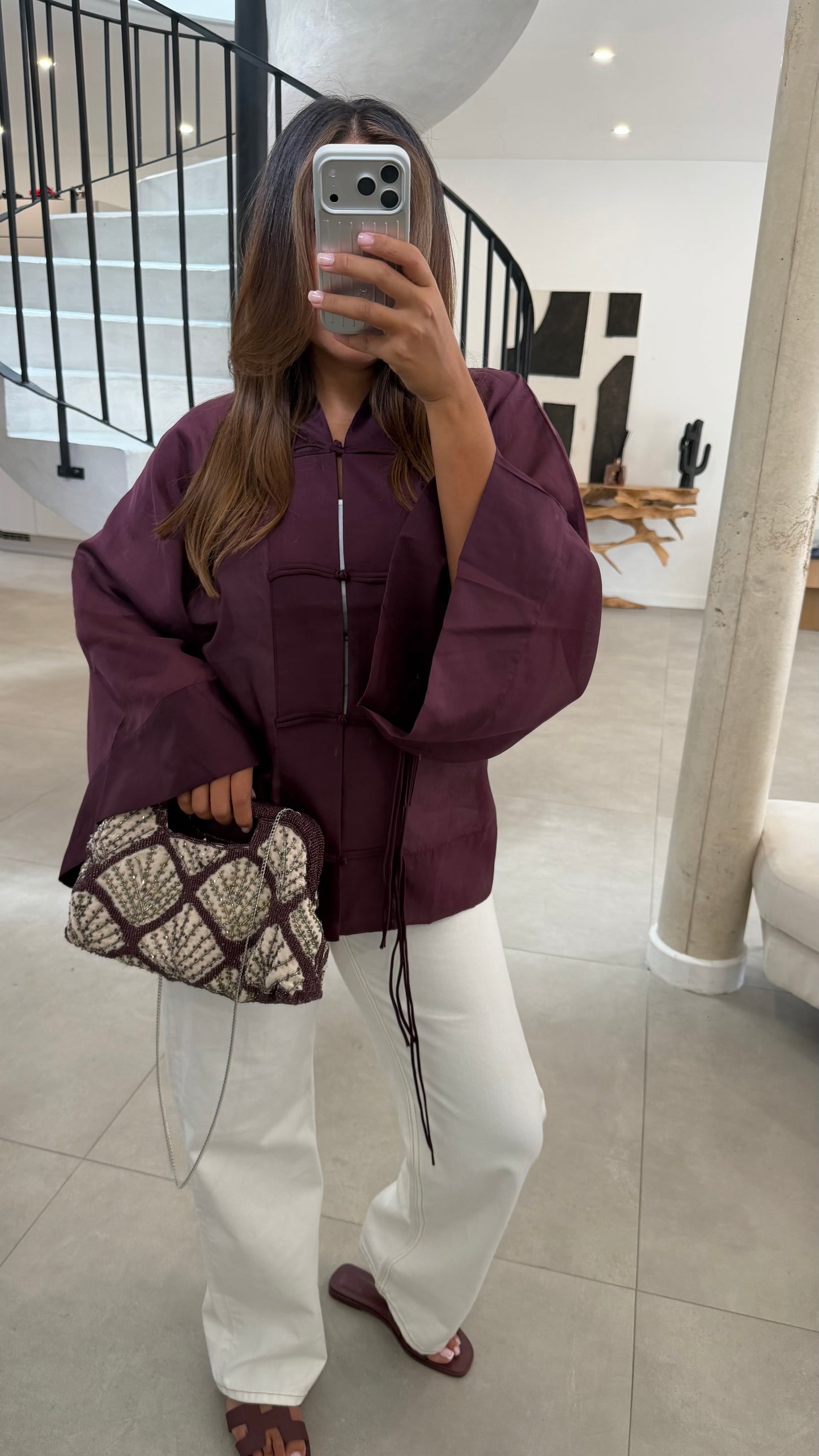 Blouse fluide bordeaux