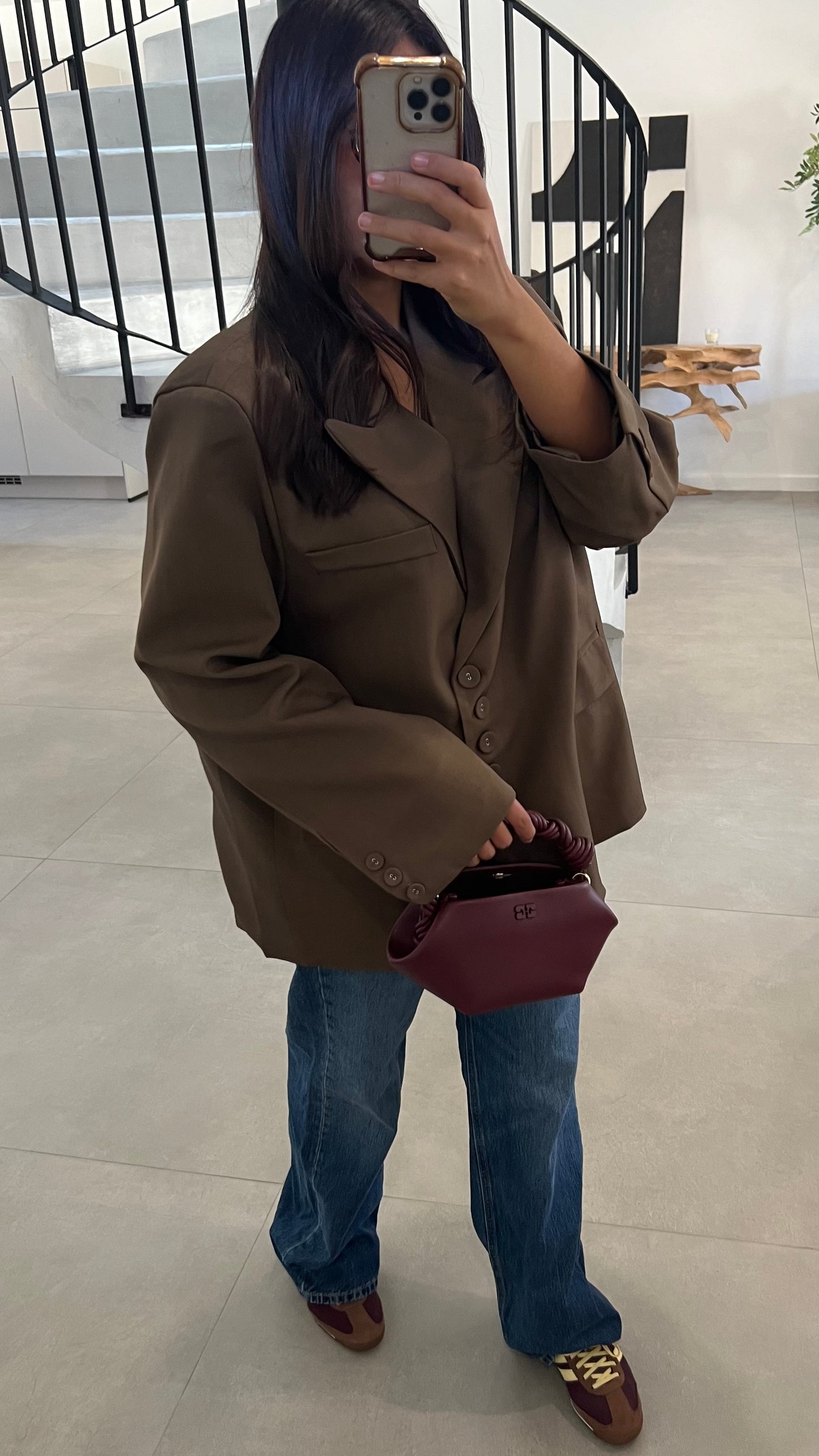 Blazer oversize choco