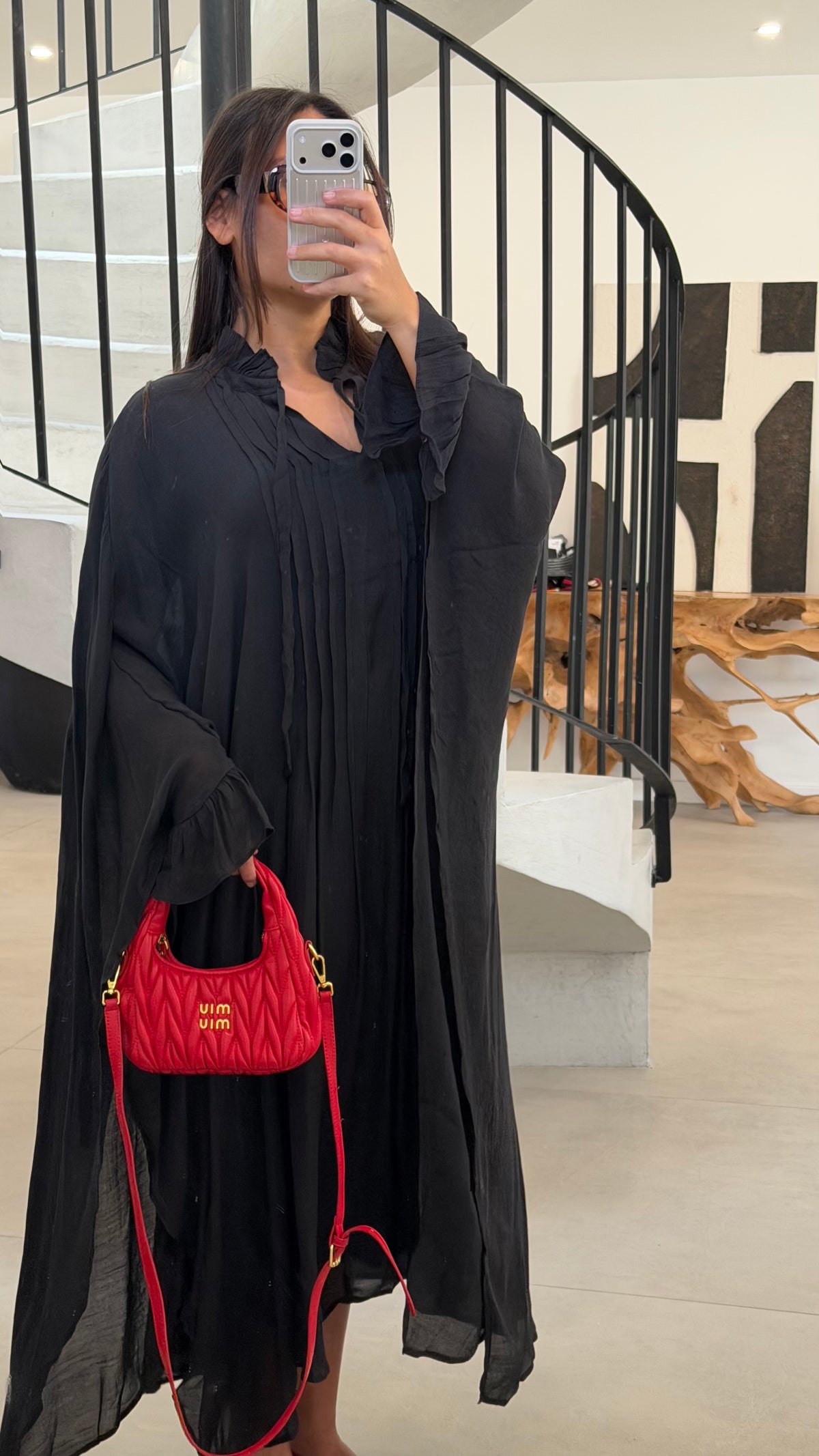 Robe à volants noir