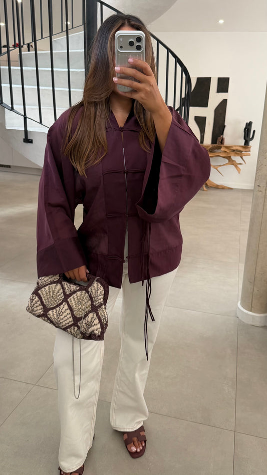 Blouse fluide bordeaux