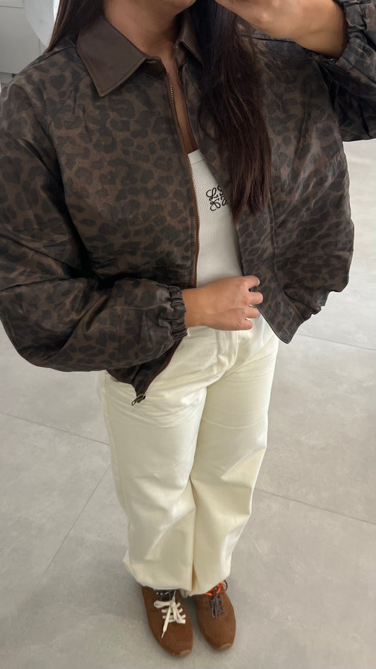 Bomber motif léopard