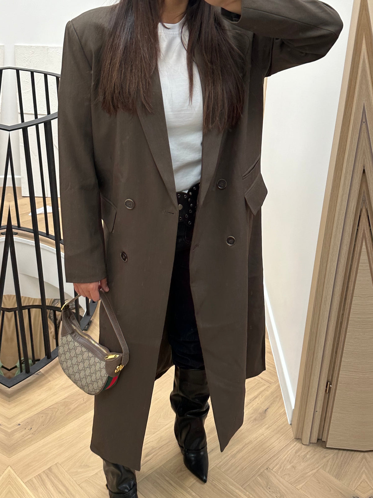 Blazer long marron
