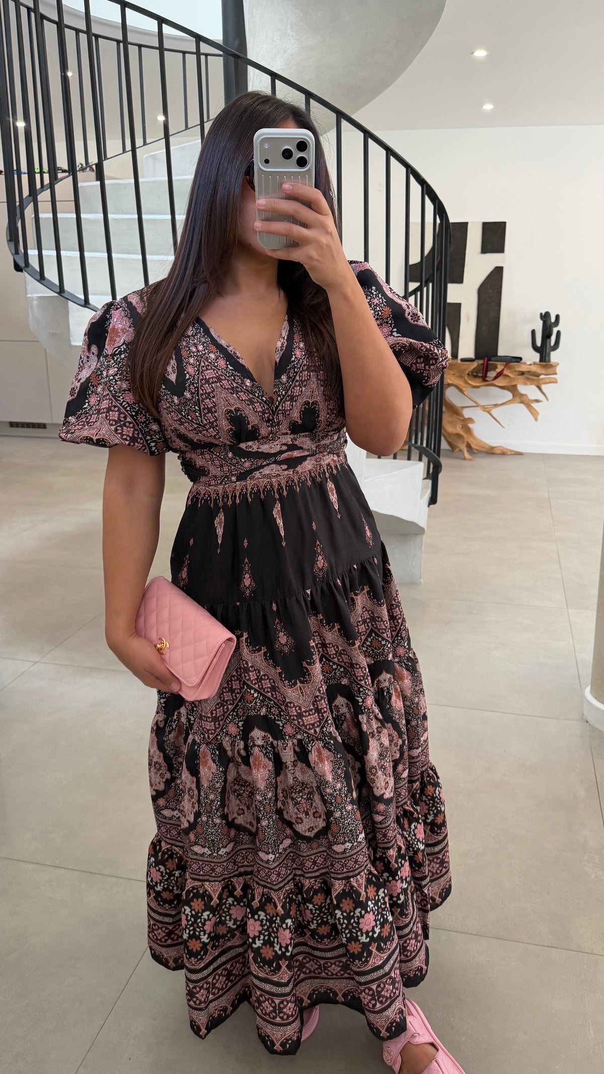 Robe à manches courte fleuries