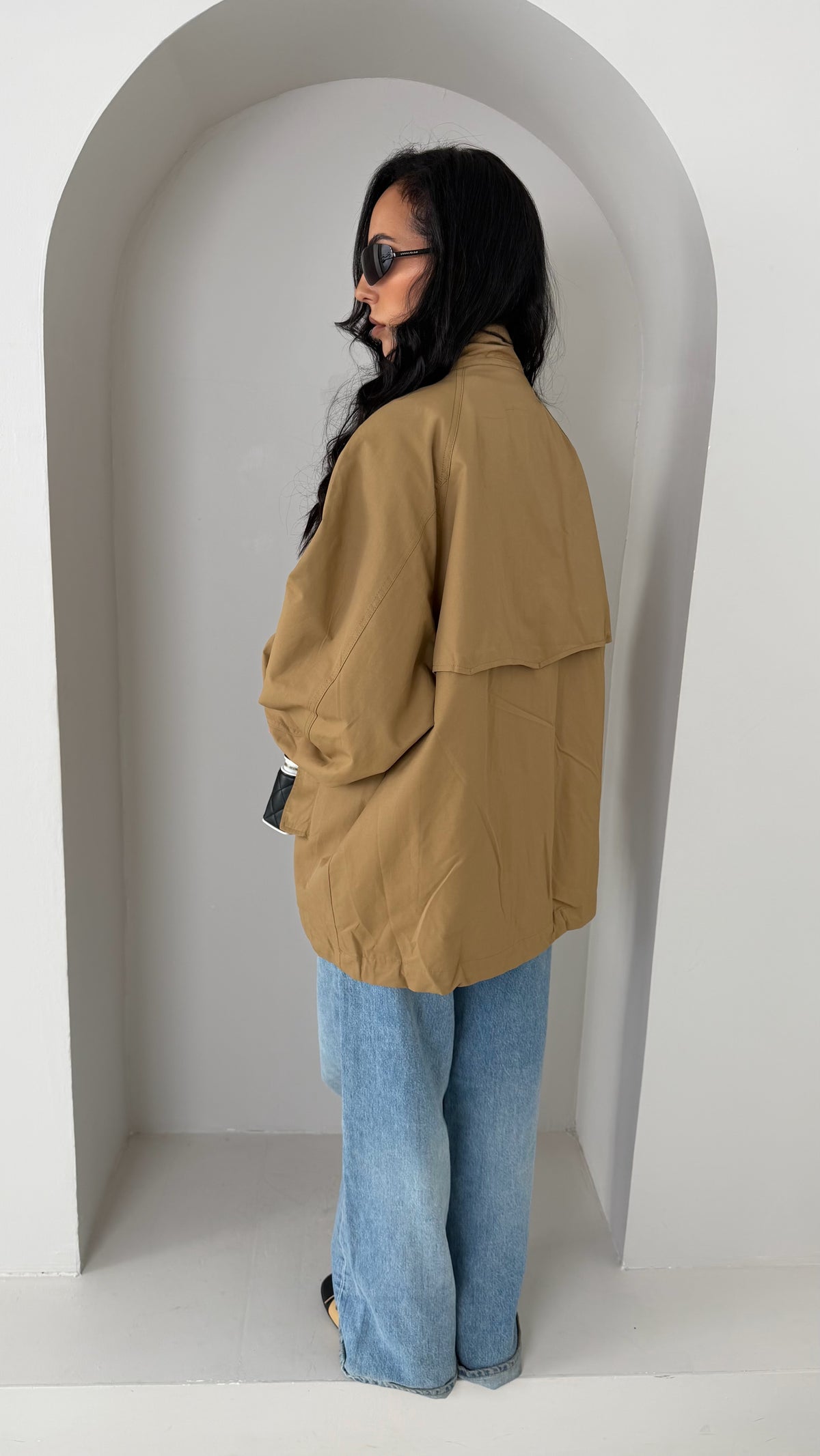 Parka oversize camel