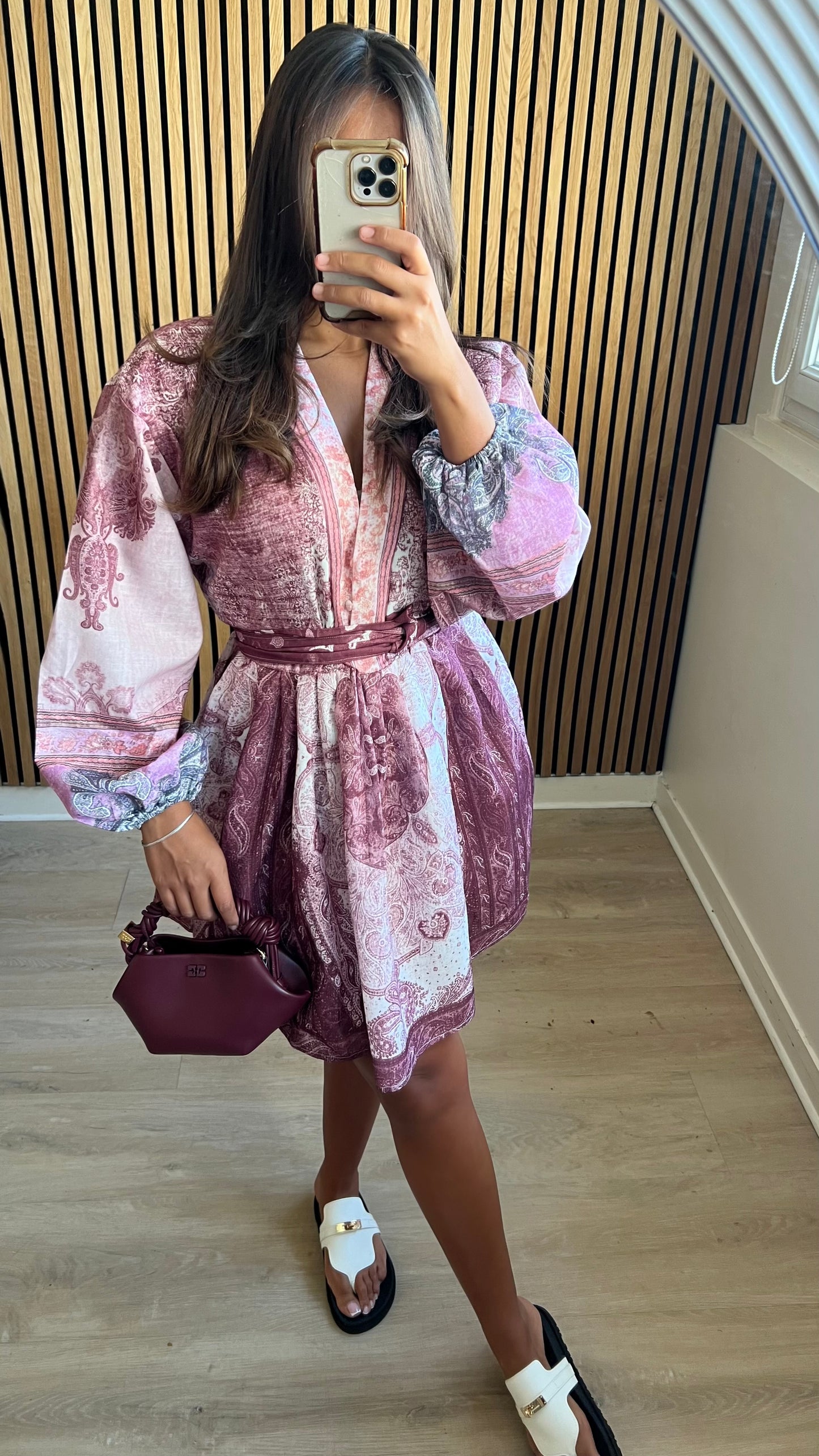 Robe courte à motifs