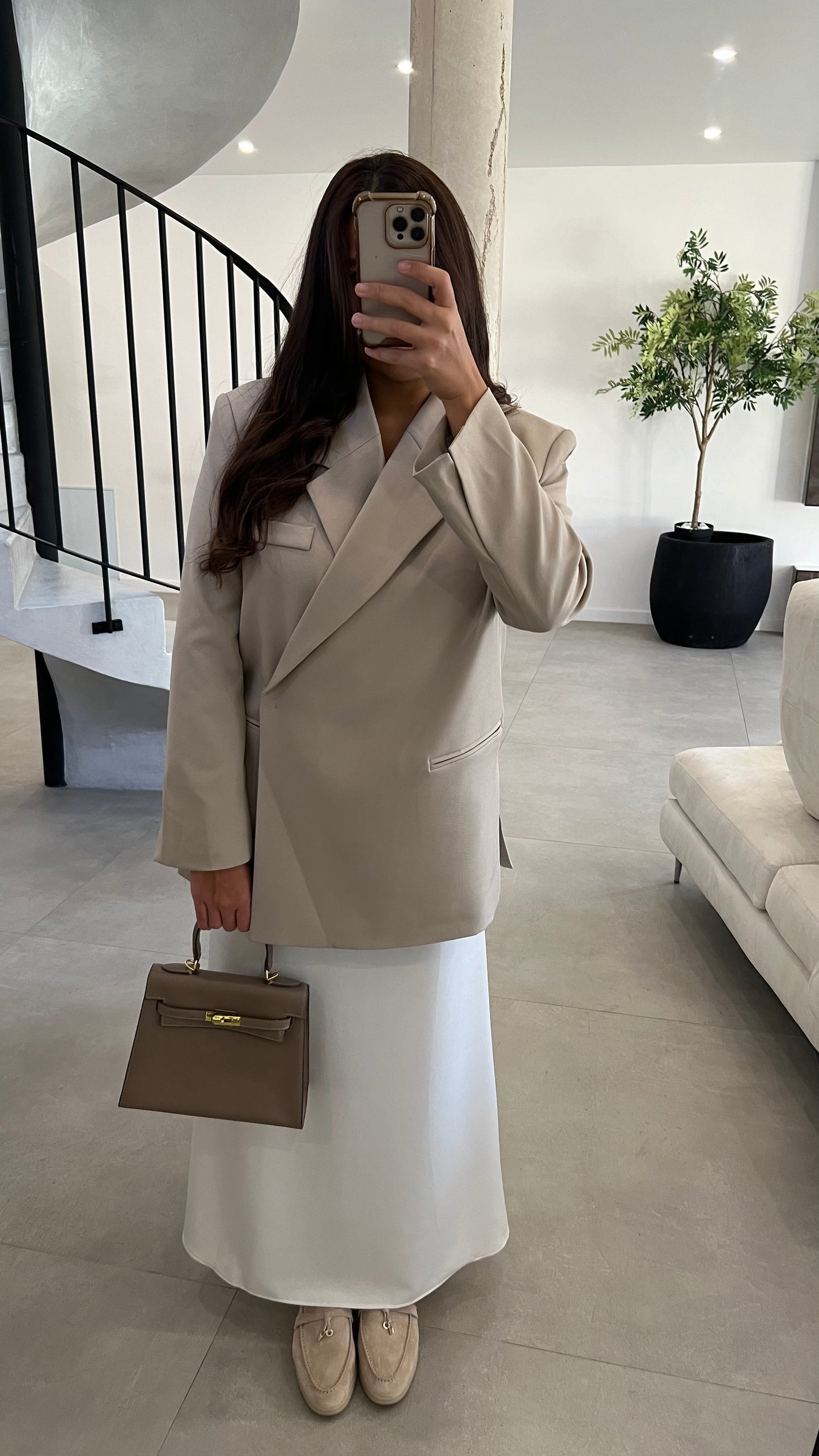 Jupe longue en satin