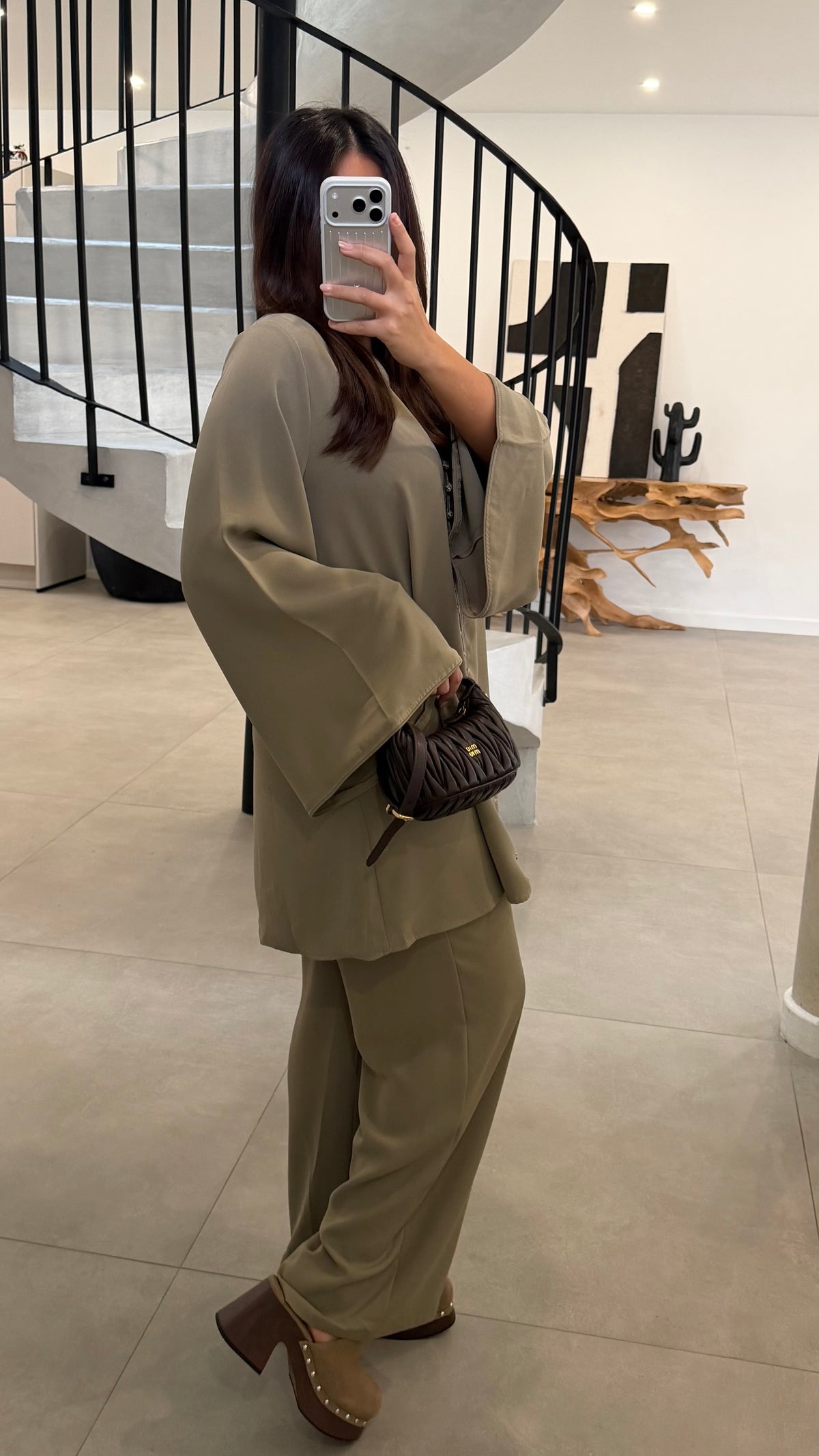 Ensemble souk vert sauge/kaki