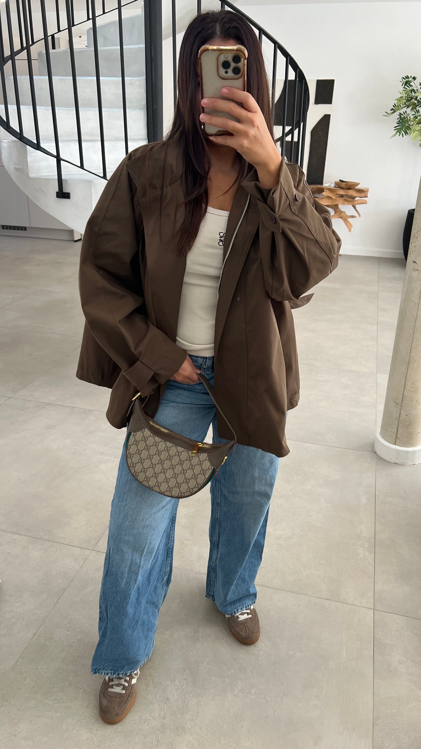 Trench oversize choco