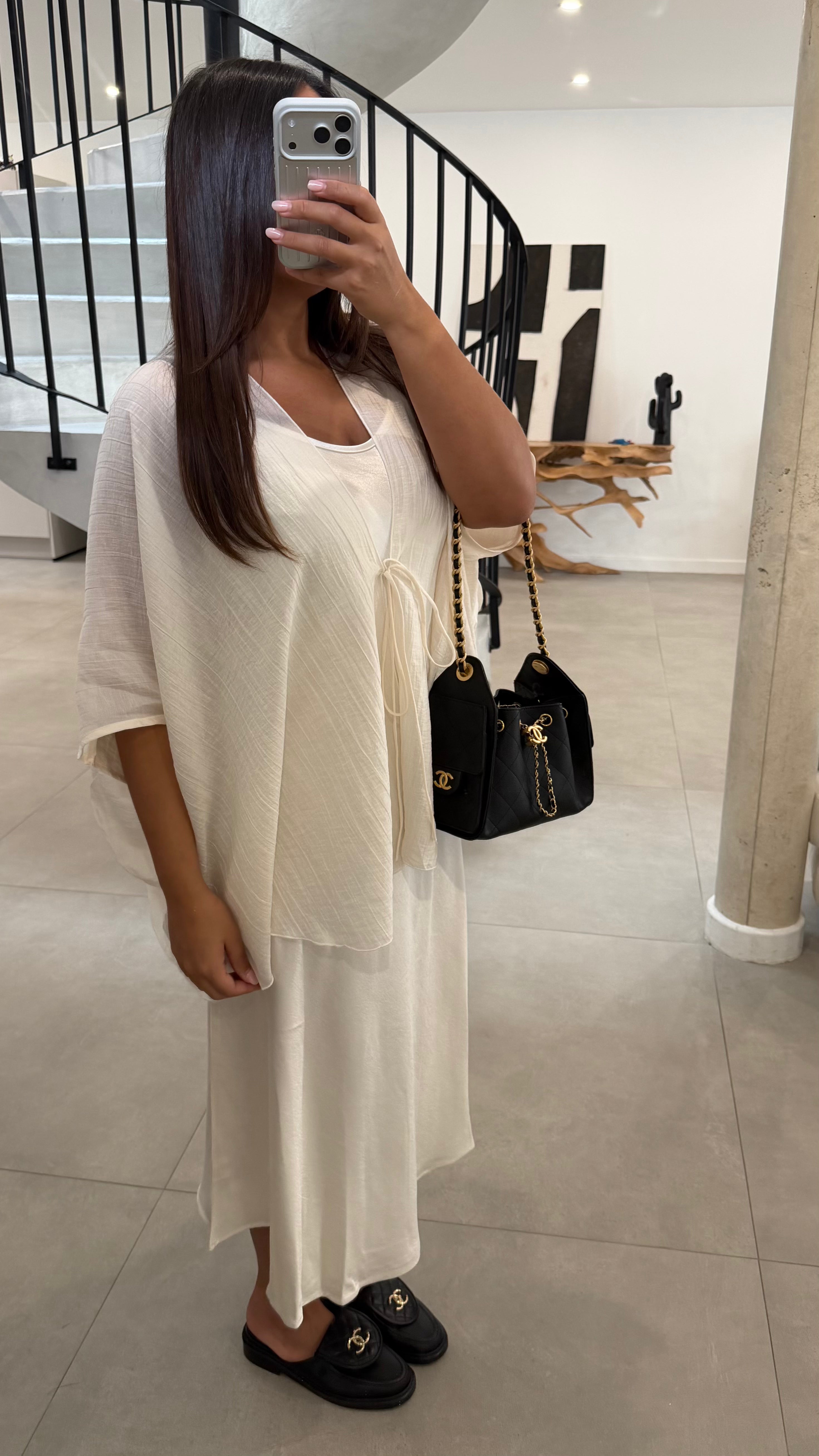 Robe deux pièces écru