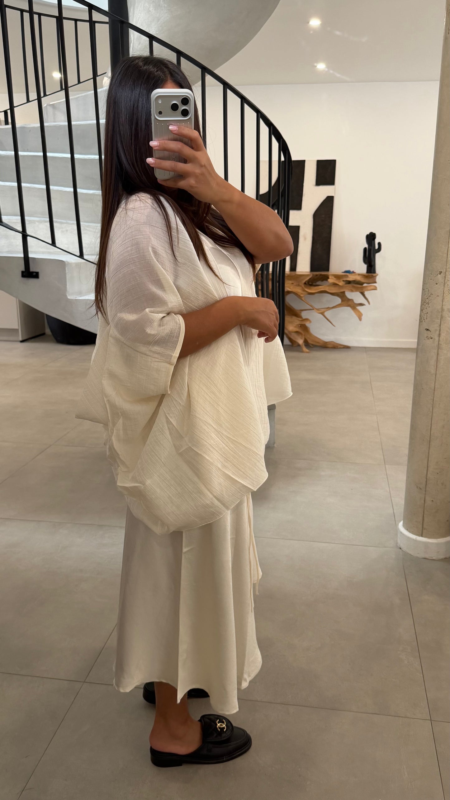 Robe deux pièces écru