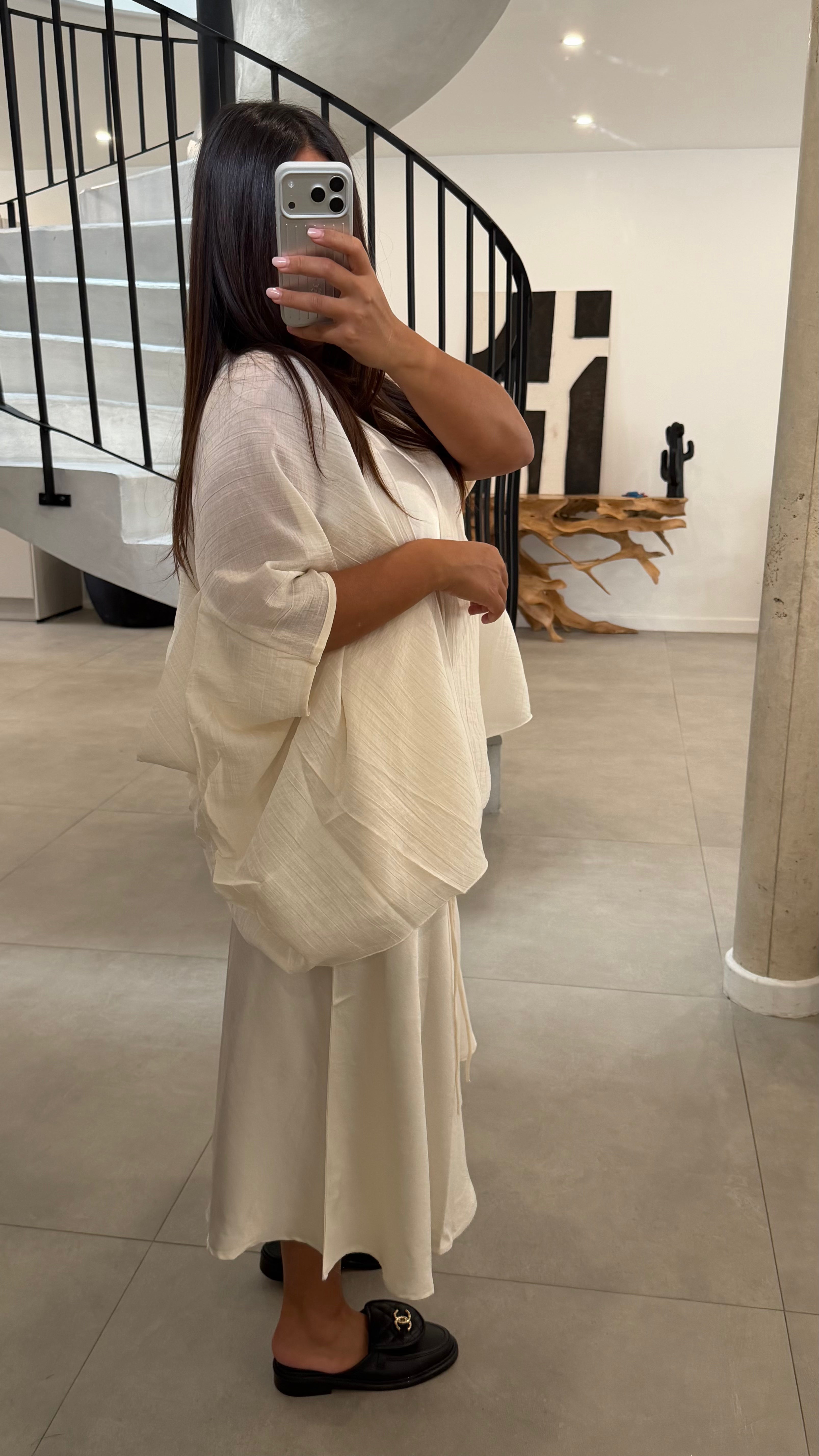 Robe deux pièces écru