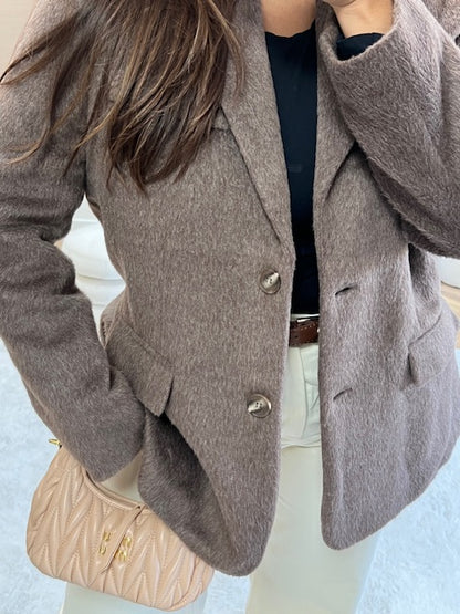 Blazer en fourrure à poil doux