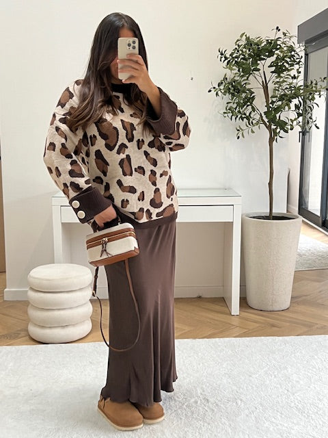 Pull leopard oversize