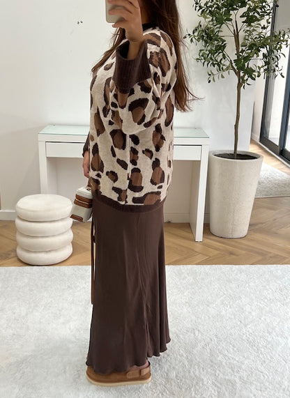 Pull leopard oversize