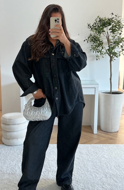 Ensemble en jean oversize noir