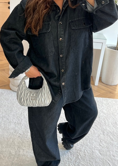 Ensemble en jean oversize noir