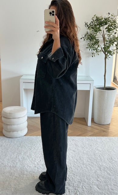 Ensemble en jean oversize noir