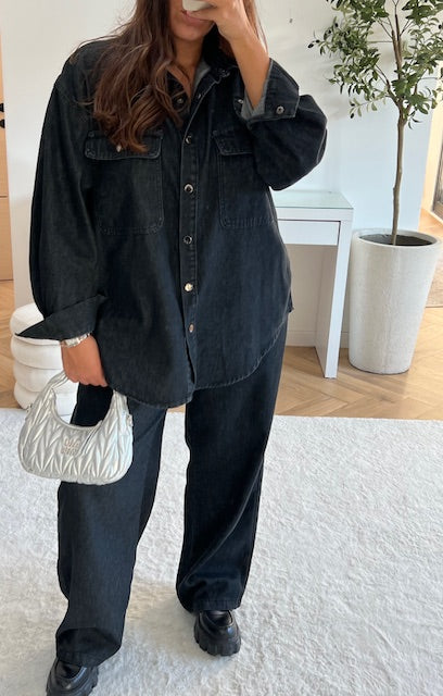 Ensemble en jean oversize noir