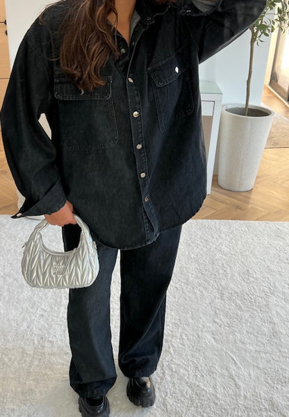 Ensemble en jean oversize noir