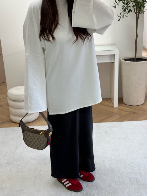 Tee-shirt oversize blanc