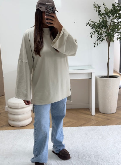 Tee-shirt oversize beige