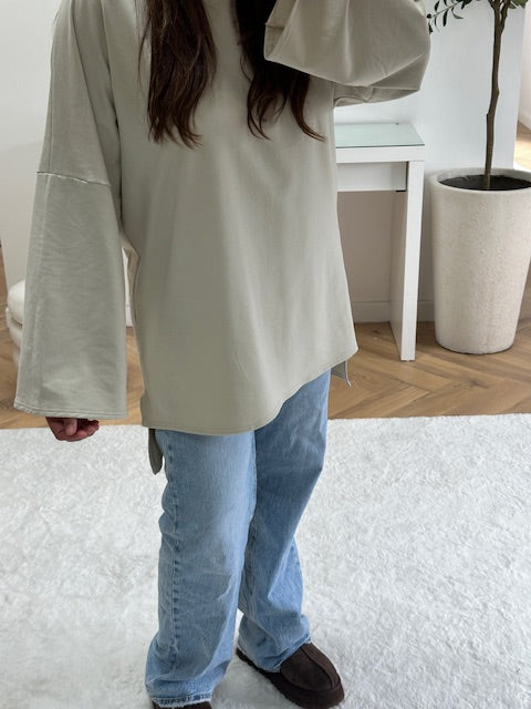 Tee-shirt oversize beige